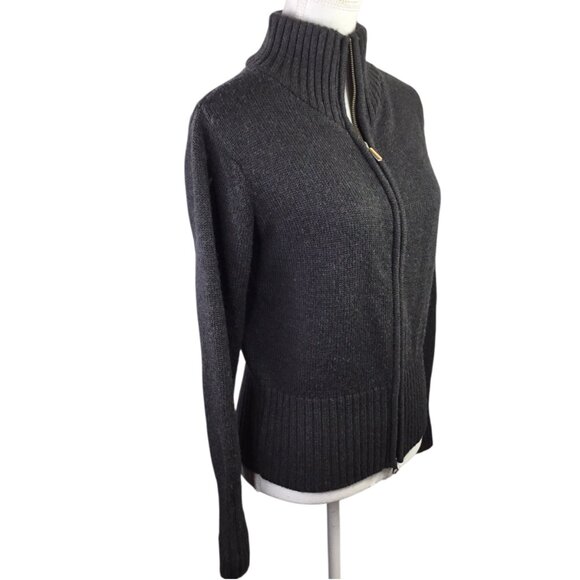 Smartwool 100% Merino Wool Cardigan Sweater Gray Full Zip Women's Size M - Picture 3 of 9